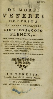 Cover of: De' morbi venerei dottrina by Joseph Jacob Ritter von Plenck