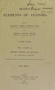 Cover of: Elements of anatomy by Jones Quain M.D.