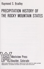 Cover of: Precipitation history of the Rocky Mountain States