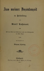 Cover of: Aus meiner Dozentenzeit in Heidelberg