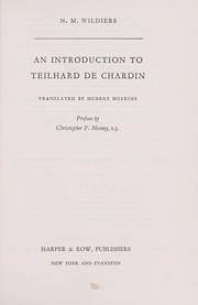 Cover of: An introduction to Teilhard de Chardin