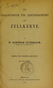 Cover of: Zur Charakteristik und Lebensgeschichte der Zellkerne