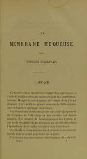 La membrane muqueuse des fosses nasales by Charles Remy