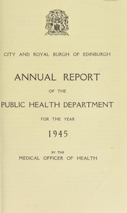 Cover of: [Report 1945] by Edinburgh (Scotland). City Council