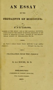 Cover of: An essay on the certainty of medicine