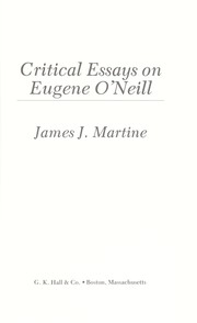 Cover of: Critical essays on Eugene O'Neill