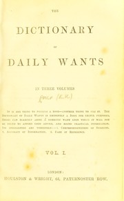 Cover of: The dictionary of daily wants