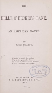 Cover of: The belle o' Becket's lane by Beatty, John