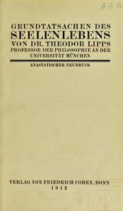 Cover of: Grundtatsachen des Seelenlebens