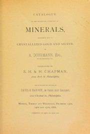 Cover of: Catalogue of the magnificent collection of minerals ... of A. Dohrmann ...