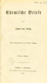 Cover of: Chemische Briefe by Liebig, Justus Freiherr von