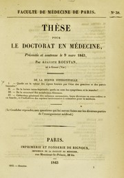 Cover of: Th©·se pour le doctorat en m©♭decine: pr©♭sent©♭e et soutenue le 9 mars 1843