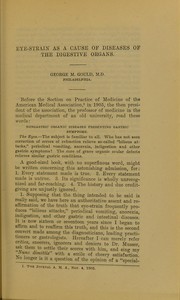 Eye-strain as a cause of diseases of the digestive organs by George Milbrey Gould