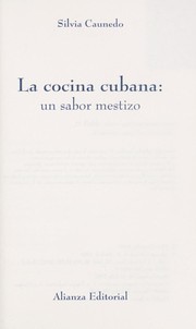 Cover of: La cocina cubana : un sabor mestizo by 
