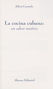 Cover of: La cocina cubana : un sabor mestizo