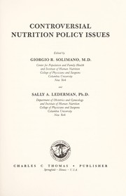 Cover of: Controversial nutrition policy issues