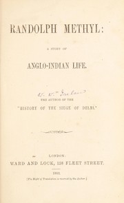 Cover of: Randolph Methyl: a story of Anglo-Indian life