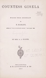 Cover of: Countess Gisela by E. Marlitt