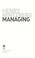 Cover of: Managing