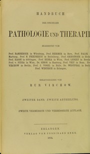 Cover of: Handbuch der speciellen Pathologie und Therapie