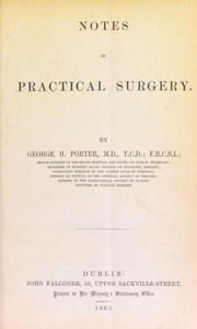 Cover of: Notes in practical surgery