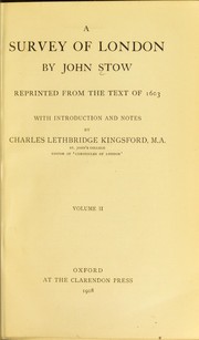 Cover of: A survey of London