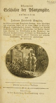 Cover of: Allgemeine Geschichte der Pflanzengifte