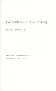 Cover of: Competition in a dual economy