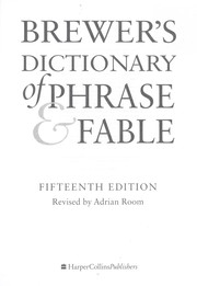 Cover of: Brewer's dictionary of phrase & fable by Adrian Room