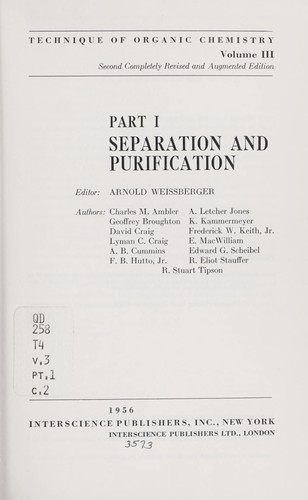 Technique of organic chemistry