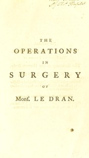 Cover of: The operations in surgery ...