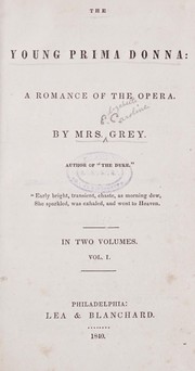 Cover of: The young prima donna: a romance of the opera