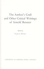 Cover of: The author's craft by Arnold Bennett