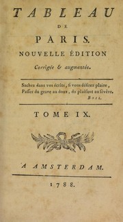 Cover of: Tableau de Paris