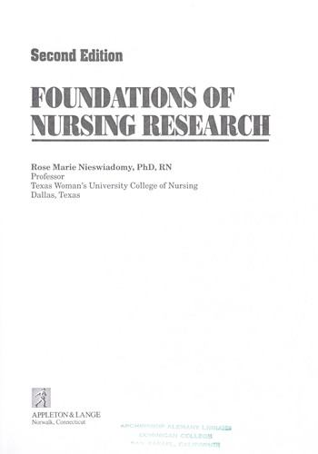 foundations of nursing research