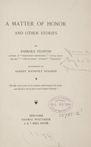 Cover of: A matter of honor, and other stories