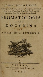 Cover of: Bromatologia seu doctrina de esculentis et potulentis