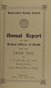 Cover of: [Report 1932]