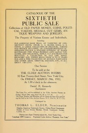 Cover of: Catalogue of the sixtieth public sale