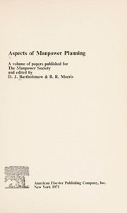 Cover of: Aspects of manpower planning by David J. Bartholomew