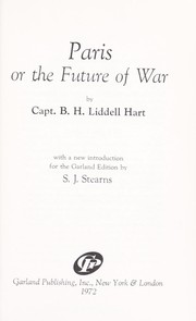 Cover of: Paris or The Future of War by 