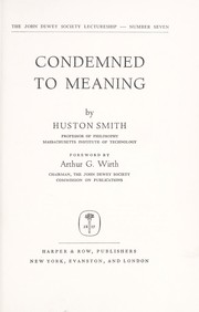 Cover of: Condemned to meaning.