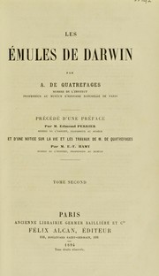 Cover of: Examen du livre de M. Darwin "Sur l'origine des esp©·ces"