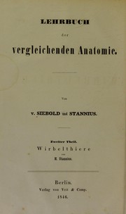 Cover of: Lehrbuch der vergleichenden Anatomie der wirbellosen Thiere