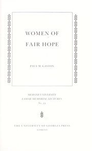 Cover of: Women of Fair Hope by Paul M. Gaston