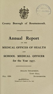 Cover of: [Report 1937]