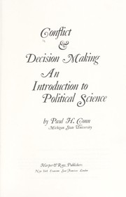 Cover of: Conflict & decision making by Paul H. Conn