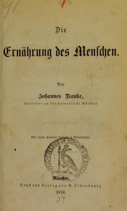 Cover of: Die Ern©Þhrung des Menschen