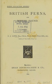 Cover of: British ferns, and where found