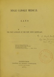 Cover of: Nugae canorae medicae